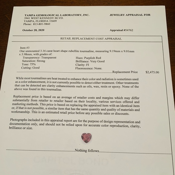 3.16 CT Rubilite Tourmaline - Picture 5 of 6